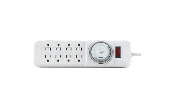 Do it 8-Outlet White Power Strip with Timer & 4 Ft. Cord