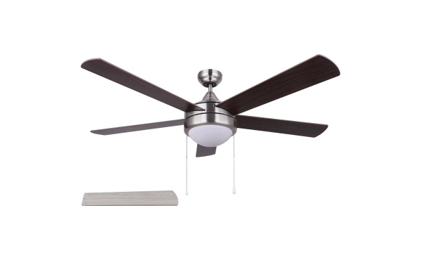 Home Impressions Preston 52 In. Brushed Nickel Ceiling Fan with Light Kit