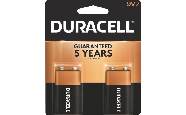 Duracell CopperTop 9V Alkaline Battery (2-Pack)